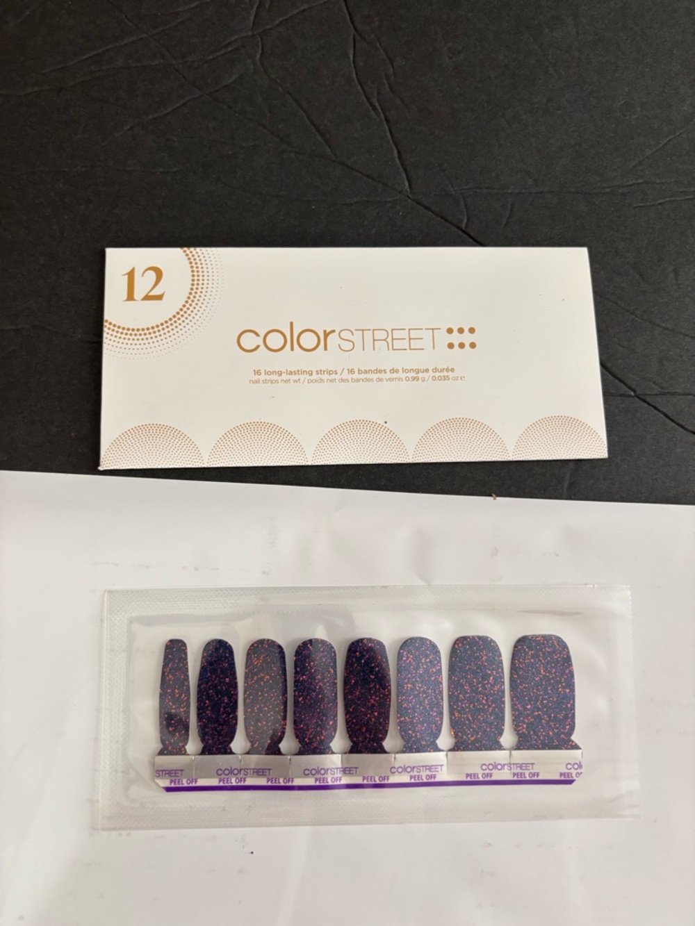 Color Street Sassy but Classy Nail Strips - Purple with Pink Shimmer